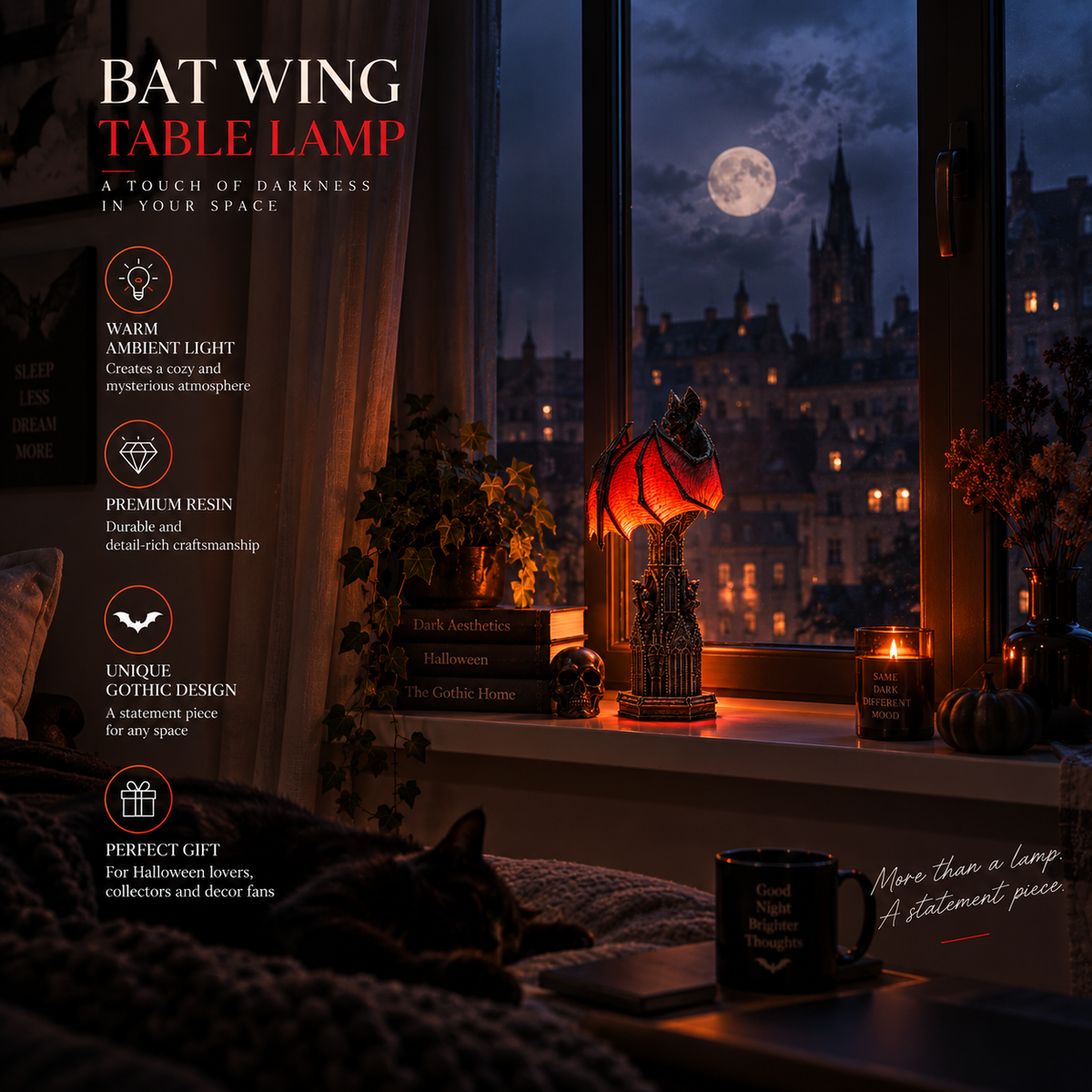 Bat Halloween Lamp By Elfero
