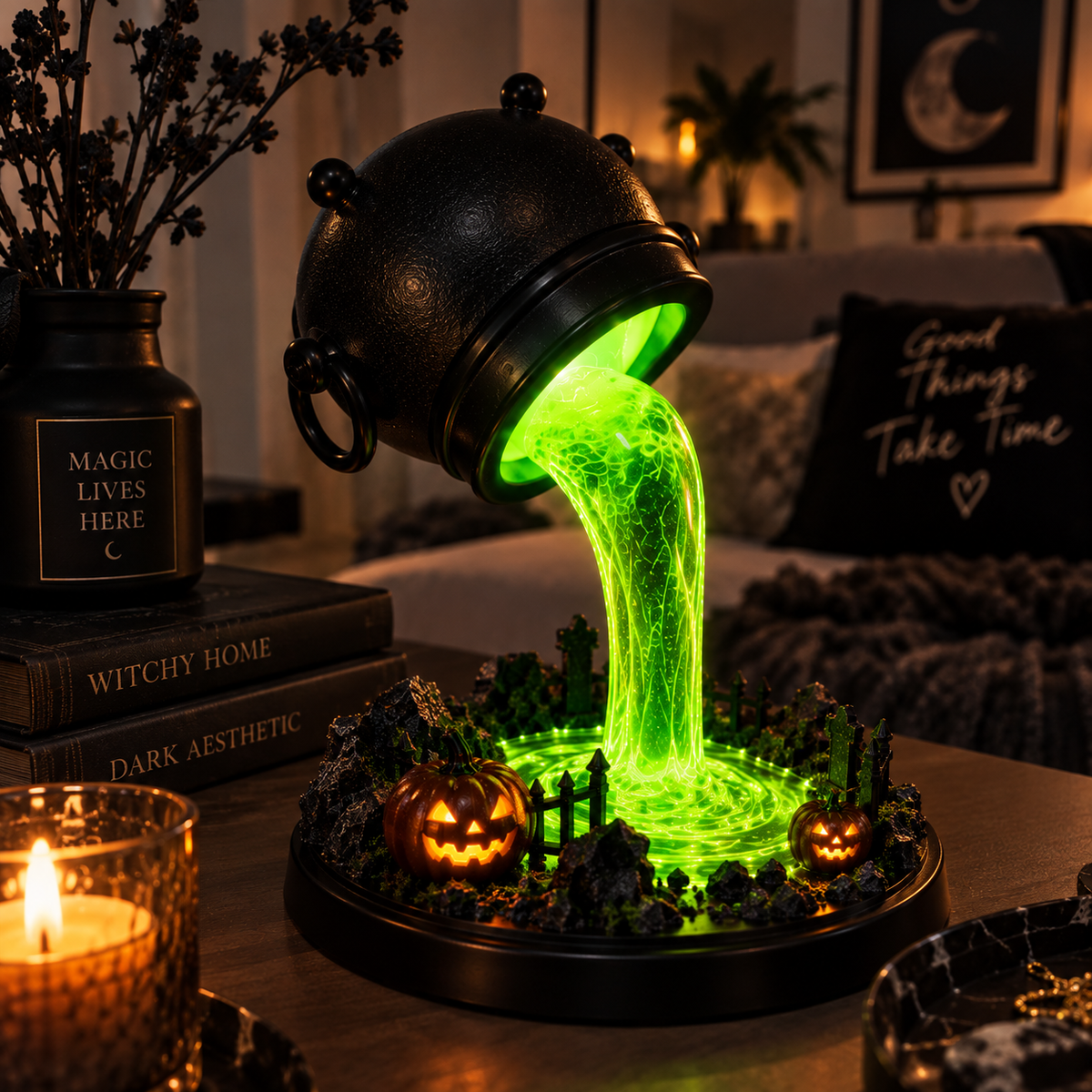 Witch Cauldron Lamp By Elfero