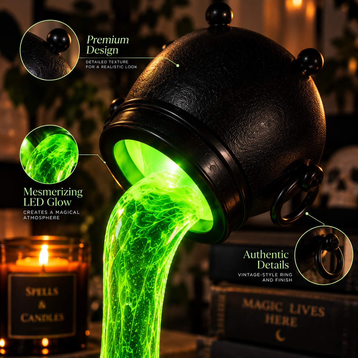 Witch Cauldron Lamp By Elfero