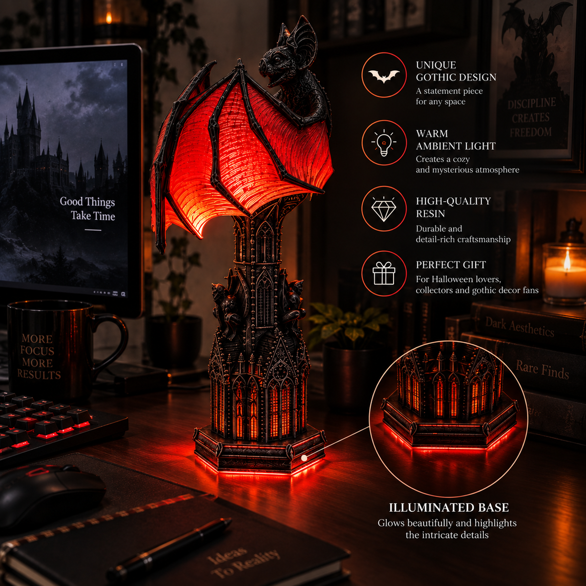 Bat Halloween Lamp By Elfero