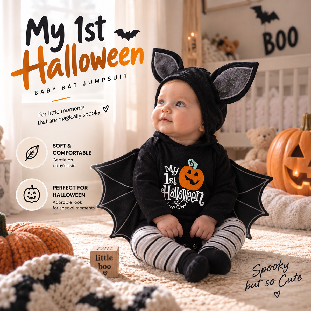 Baby Halloween Bat Costume By Elfero