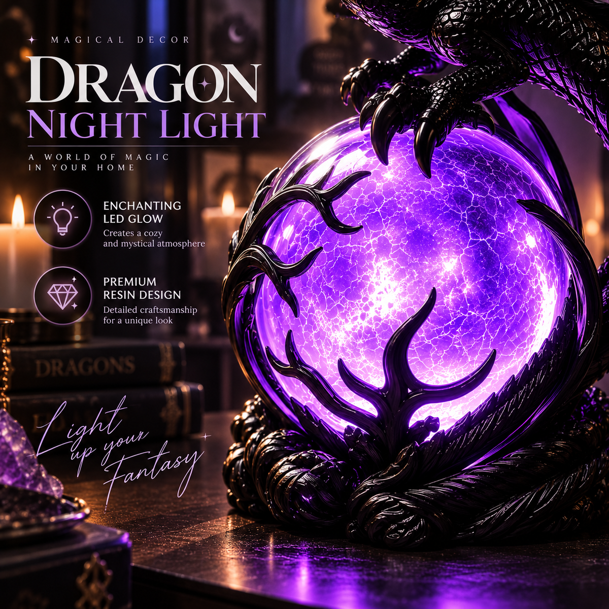 Dragon Night Lamp By Elfero