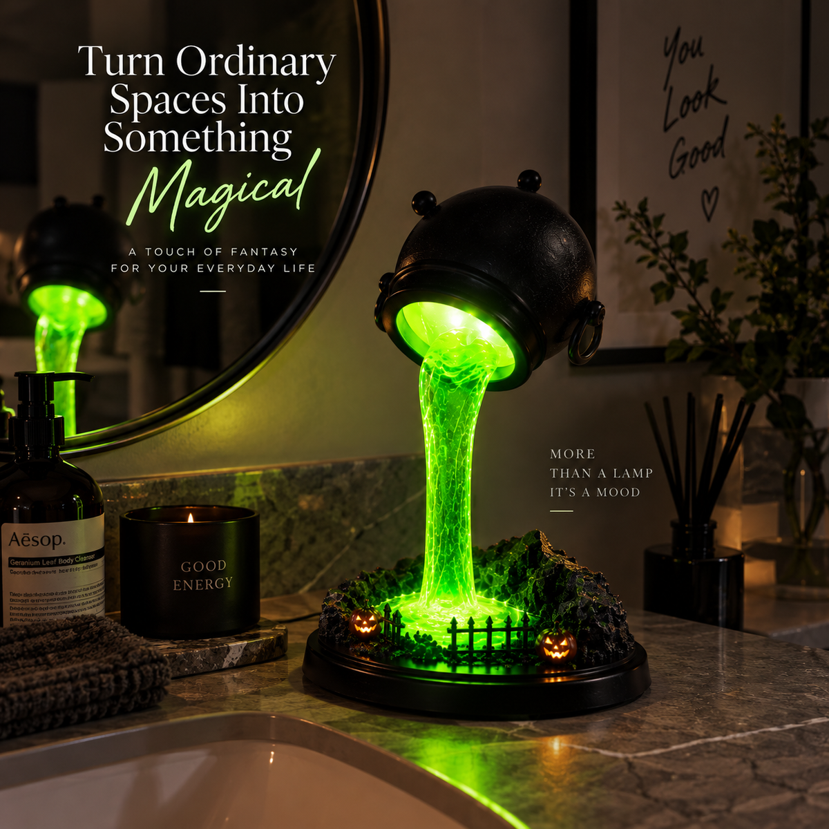 Witch Cauldron Lamp By Elfero