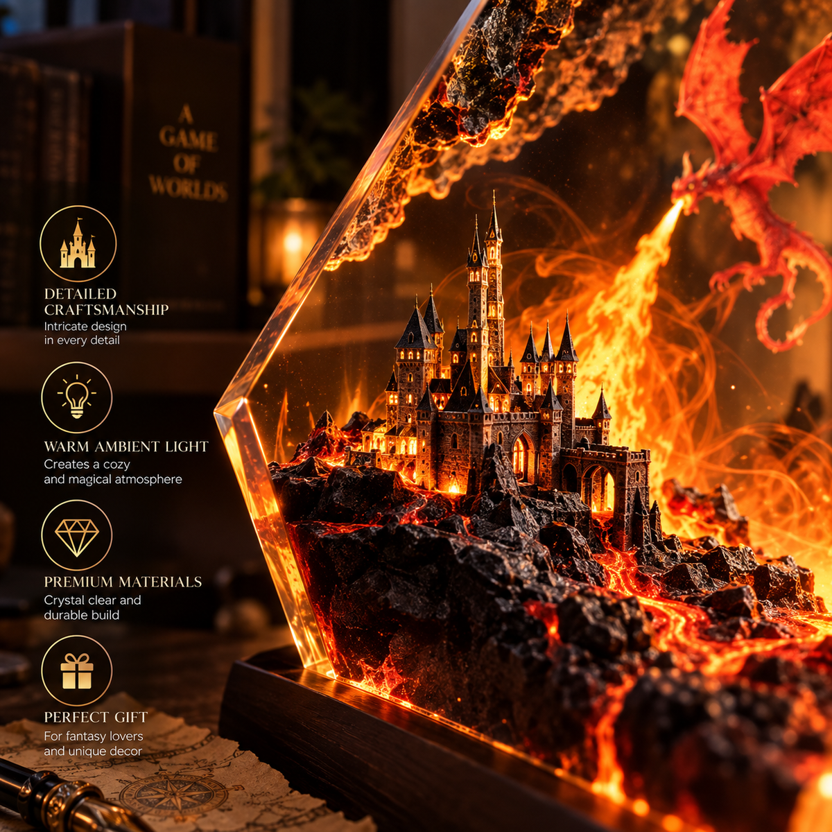 Fire Dragon Halloween Lamp By Elfero